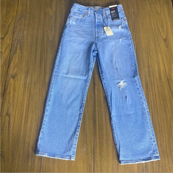 Levi’s Ribcage straight ankle high rise distressed jeans - Picture 2 of 16